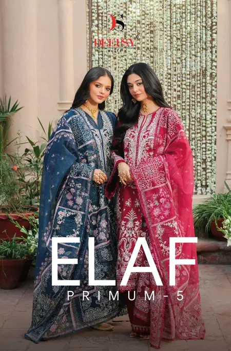Elaf Premium Vol 5 Deepsy Cotton Plazzo Pakistani Salwar Suits